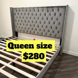 Velvet Queen Bed Frame / Brand New In Box / Read Descriptions 