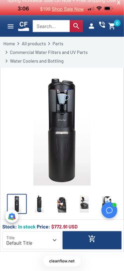 Crystal Mountain Storm Café Coffee Pod Brewer Commercial Grade Bottom-Load Black Contemporary Water Cooler (Hot & Cold)