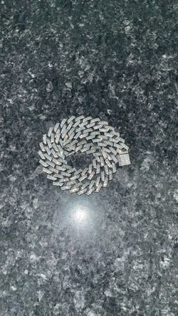 Iced Out Moissanite Cuban Link Chain Necklace