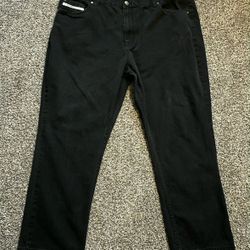 Vintage Mens Ecko Embroidered Black Jeans Size 42