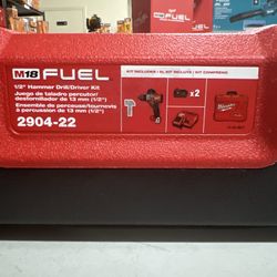M18 FUEL 18V Lithium-Ion Brushless Cordless 1/2 in. Hammer Drill Driver Kit with Two 5.0 Ah Batteries and Hard Case