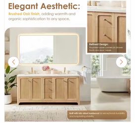 72” BATHROOM vanity DOUBLE SINK