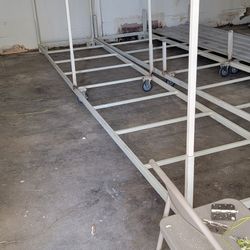 Sliding Tray 16' × 3' All Galvanized Steel 