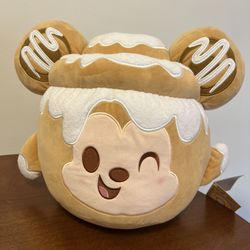 Disney LARGE Cinnamon Swirl Bun Mickey Mouse Plushie | New With Tags