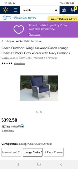 New set of 2 Lakewood ranch wicker chairs cushions included