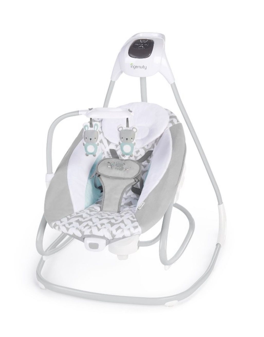 Ingenuity 2-in-1 SimpleComfort Lightweight Compact Baby Swing,Rocker & Vibrations with Nature Sounds