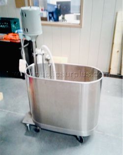 Stainless Steel Whirlpool Hydrotherapy Tub on Wheels