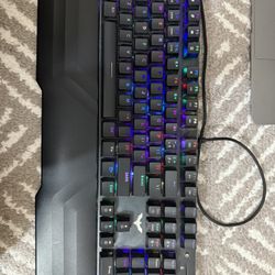 RGB Gaming Keyboard with Wrist Rest