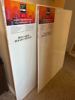 Two brand new stretched canvas 36x48 inch