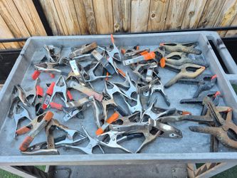 62 piece of clamps// use in good condition $85 for all