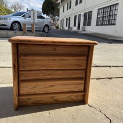 Wood Nightstand With two Drawers 
