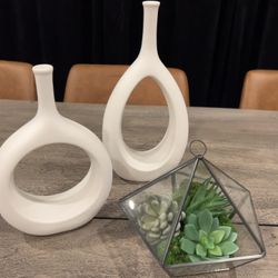 Tabletop Decor Set Vases Succulent 