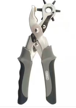 General Tools Heavy-Duty Self-Opening Revolving Hole Punch Pliers for Leather Punching Belts Pet Collars Handbags and More