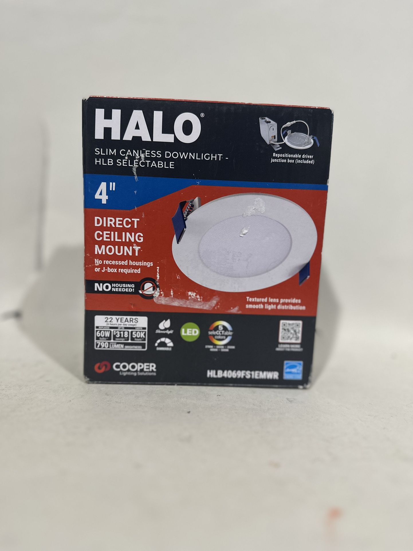 New HALO HLB 4 in. Selectable CCT New Construction Remodel Canless Recessed LED Kit