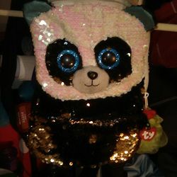 Ty Panda Bear Back Pack Like New