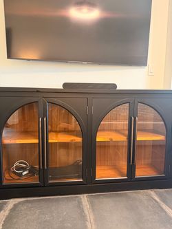 Black 4 Door Arch Cabinet