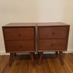 Mid Century Modern Bedroom Side Nightstands