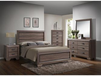 Rustic style bedroom suite set