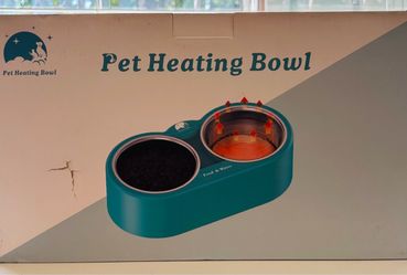 Brand New Smart Heated Pet Bowl – Double Bowl for Food & Water