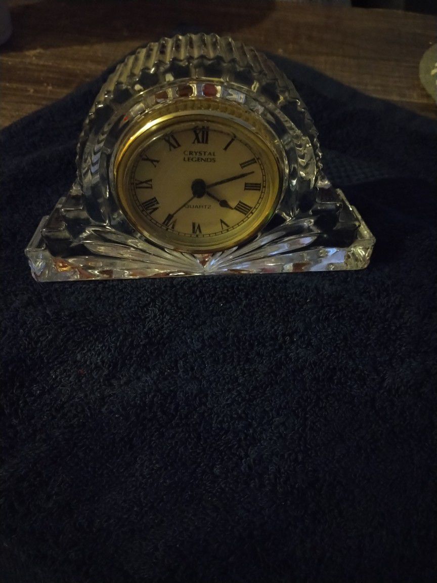 Godinger Mantel Clock From The 80's ... Crystal 