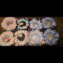 Assorted Small Hand Made Accent Mirrors & Wreaths