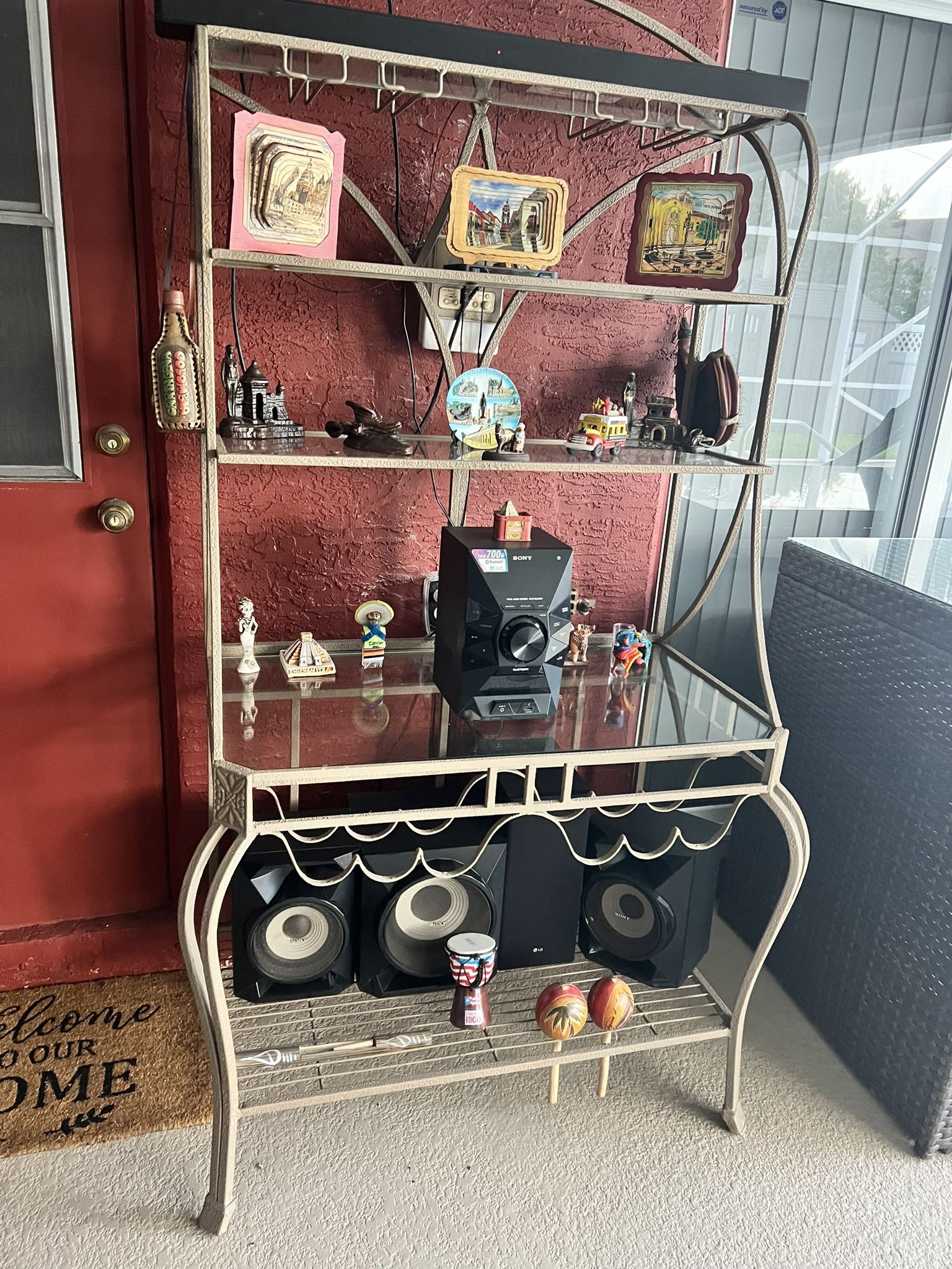 Bar Table W/ Glass Shelves