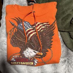 Orange Hoodie Large