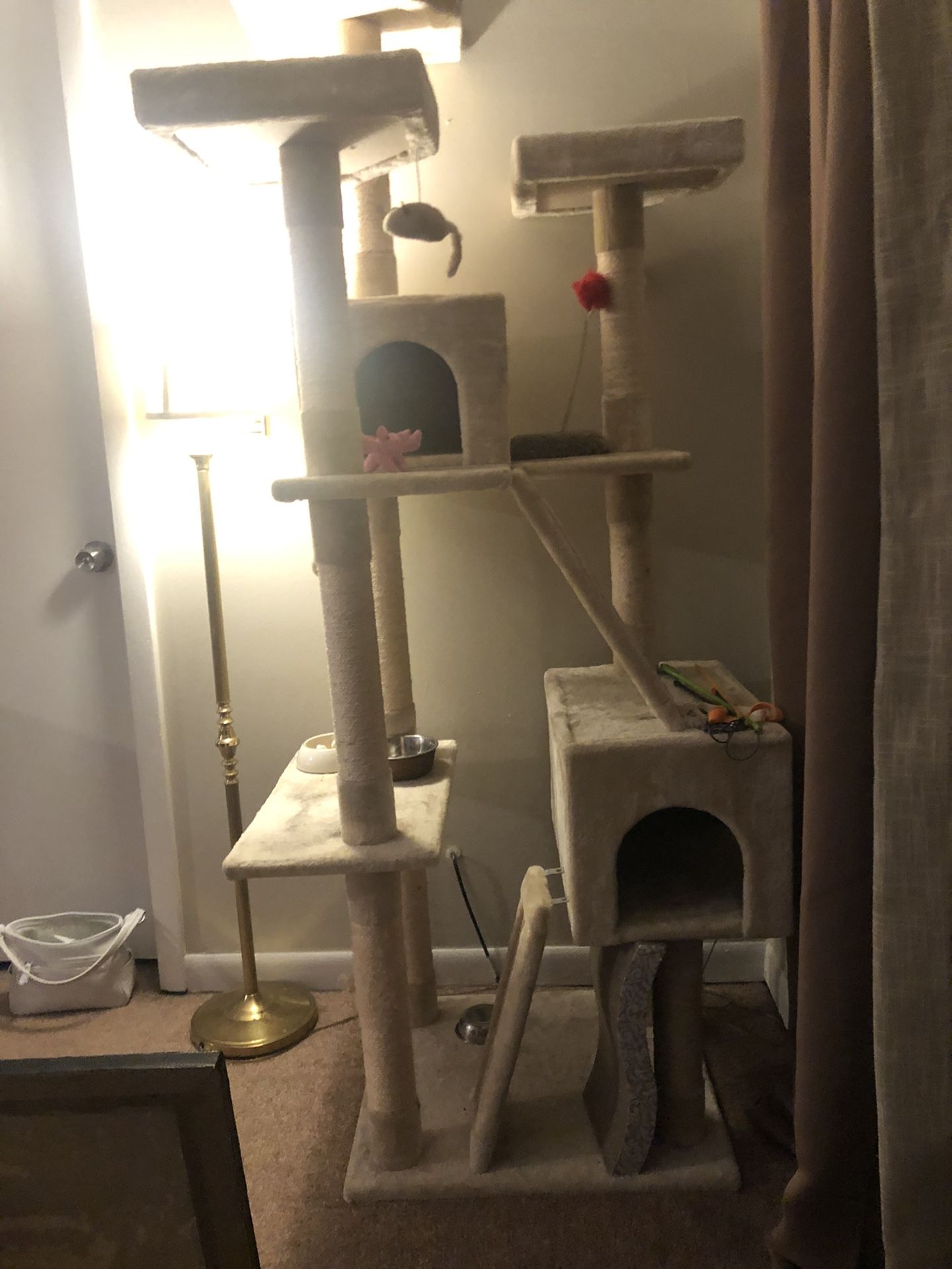 Frisco 72 Inch Faux Fur Cat Tree and Condo