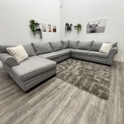 Gray Sectional Couch - Free Delivery 
