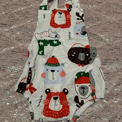 Baby's Colorful Cartoon Animal Full Print Cotton Bodysuit, Casual Jumpsuit, Toddler & Infant Boy Outfit 