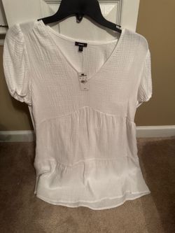 white simple express dress size small