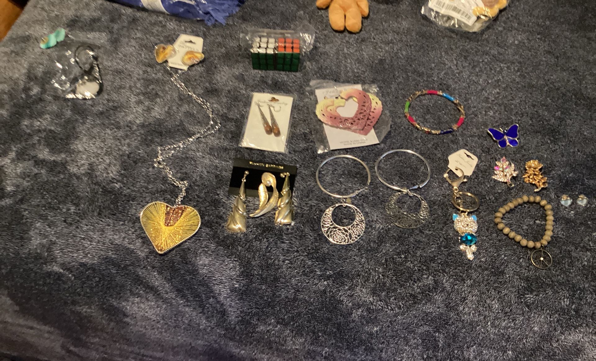 Earring Pins Bracelets Necklace All New All Types Jewelry Cat Keychain $5 Each