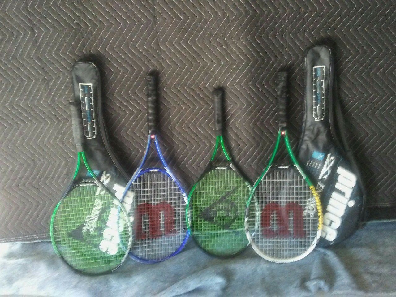 Tennis rackets and covers