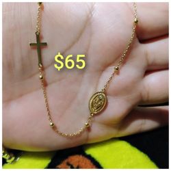 925 Sterling Silver Necklace/Collar Estilo Rosario De Plata 925