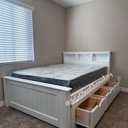 Full Bed With Drawers And Mattress 