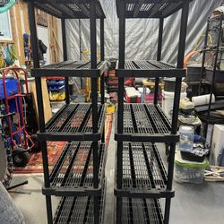 Black Plastic Interlocking Shelves