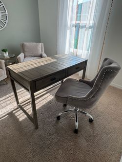Desk w/ office chair - Model home decor