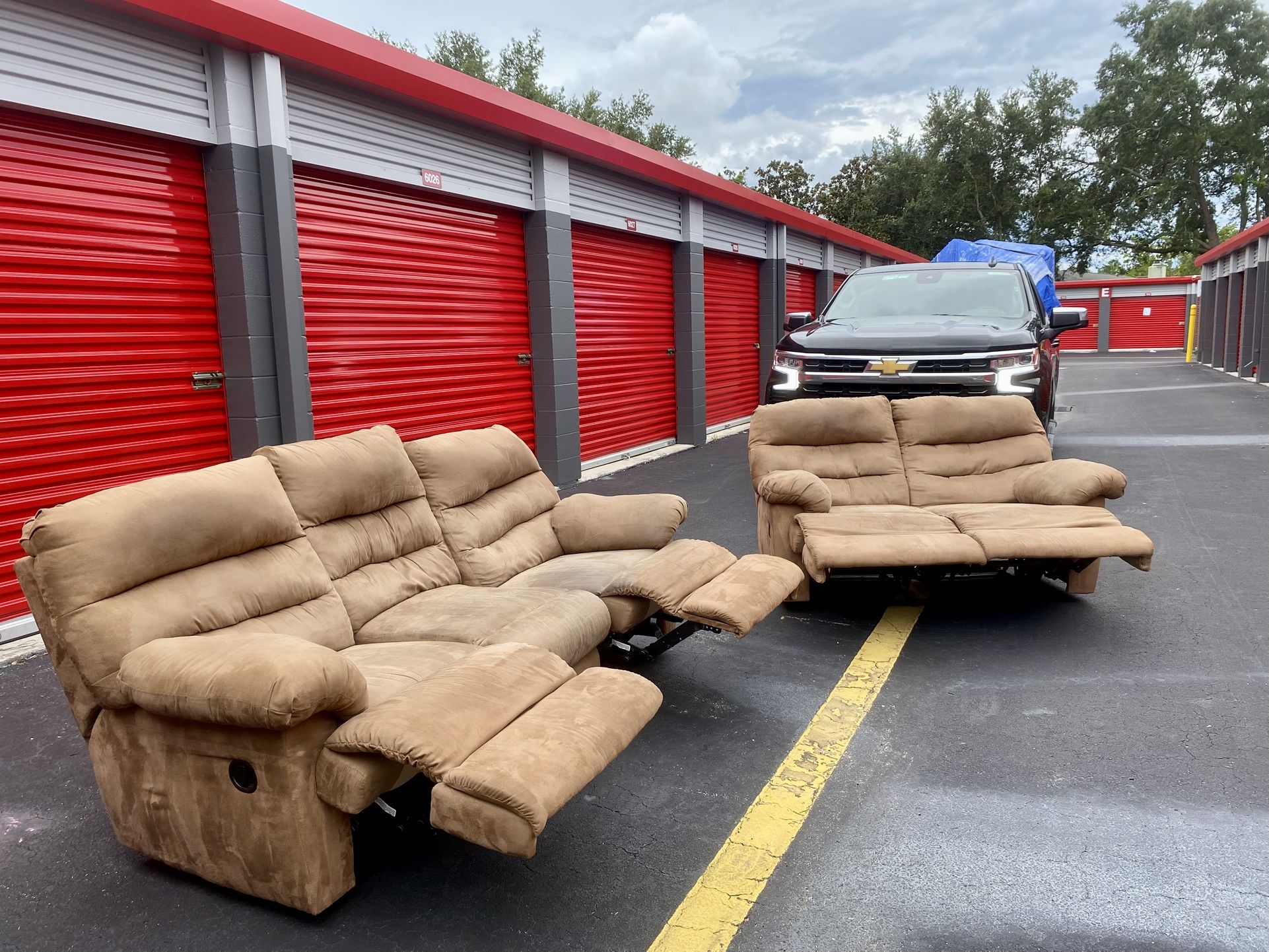 Tan Reclining Couches - Manual 