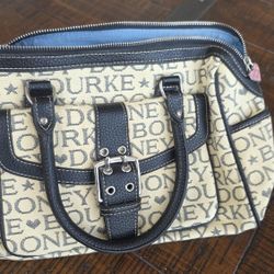 Dooney & Bourke canvas and leather satchel bag