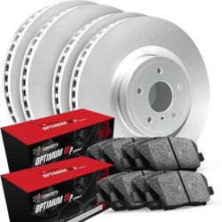 R1 Concepts Front Rear Brakes and Rotors Kit |Front Rear Brake Pads| Brake Rotors and Pads| Optimum OEp Brake Pads and Rotors|fits 2016-2019 Hyundai S