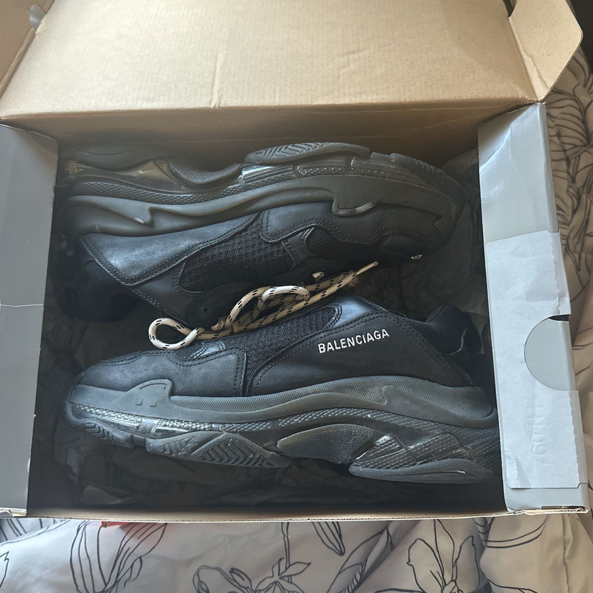 Balenciaga Triple S Black Size 12