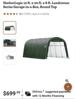 New 12x20 Instant Garage