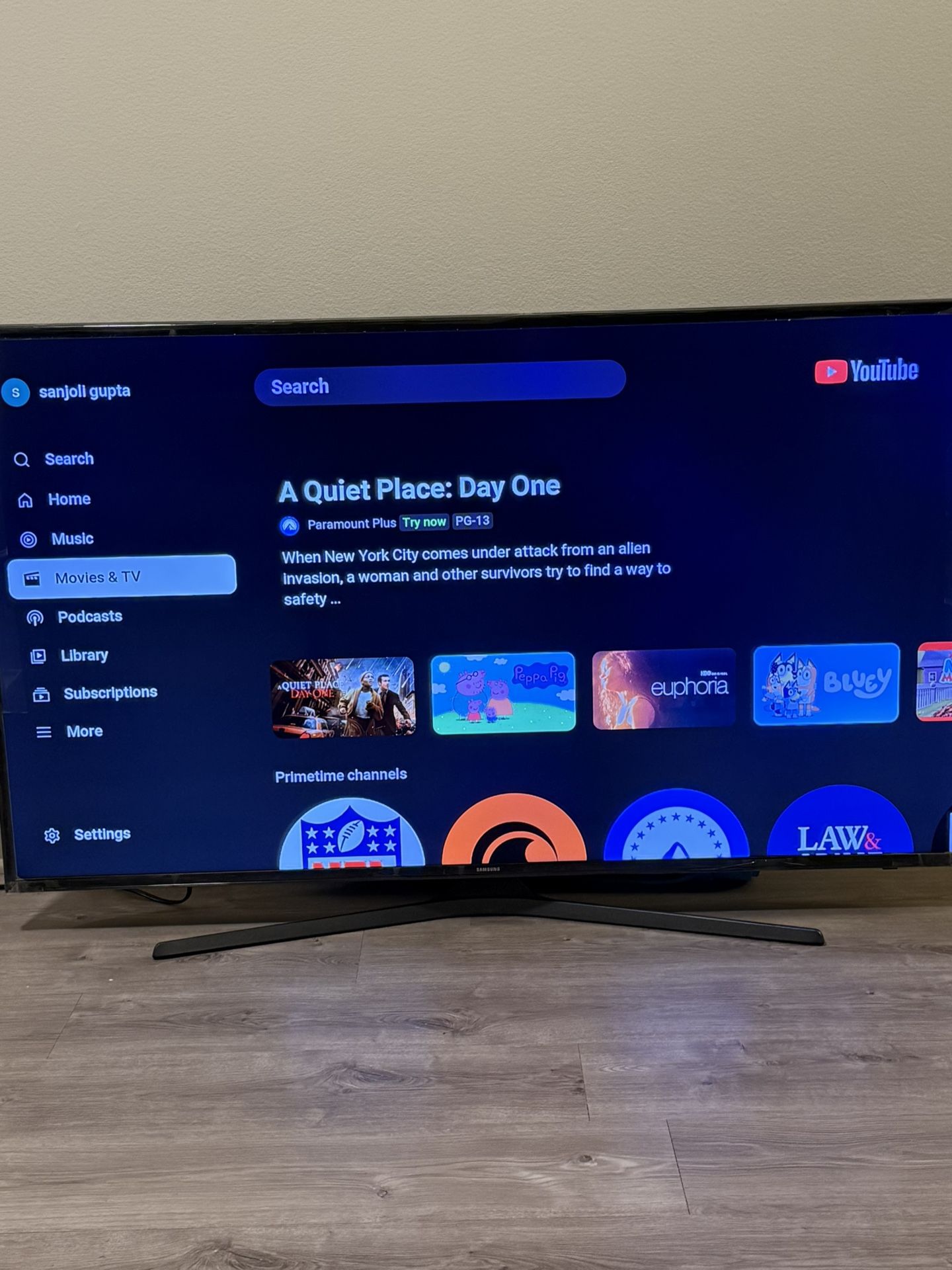 Samsung 55” Smart TV (with Remote And Original box)