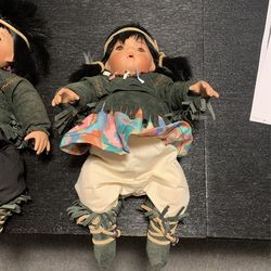 Vintage Antique Native American Porcelain Dolls