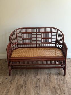 Brighton Bamboo ( Rattan) & cane Settee