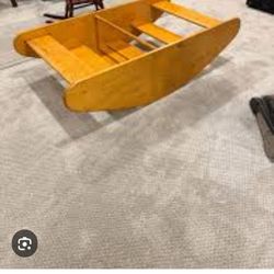 Wooden Rocking Boat And Stairs