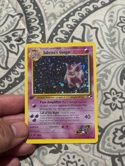 Sabrina's Gengar Holographic Card - Purple & Yellow 1st Edition