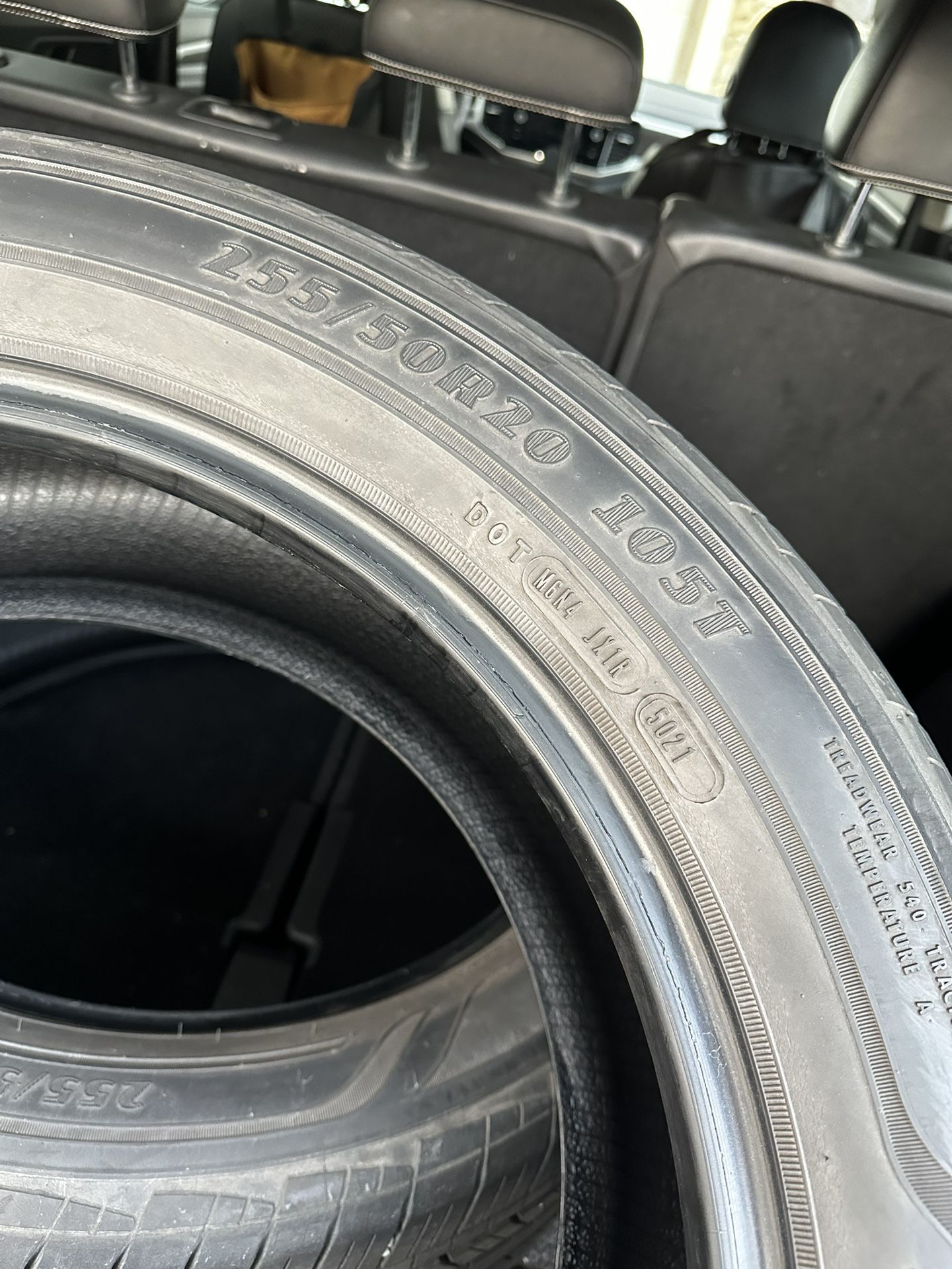 (2) Goodyear 255 50 20 Tires Pickup Only