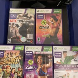 X-Box 360 KINECT Camera + 5 Exercise Games Bundle (X-Box 360)
