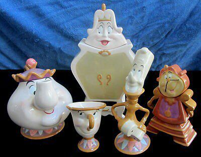 Disney memorabilia collectables 10th anniversary beauty and the beast tea set not a toy